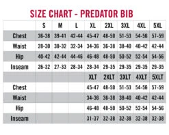 Striker Ice - Men's Predator Bibs - Black / Charcoal -Deals Fishing Shop 21525X Predator Bib Size Chart 1800x1800 88090.1629908122