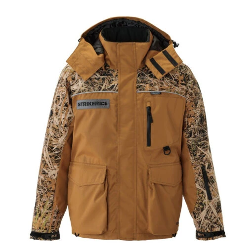 Striker Ice - Men's Trekker Jacket - Brown / Camo -Deals Fishing Shop