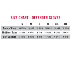 Striker Brands - Defender Gloves -Deals Fishing Shop 40410X Defender Glove Size Chart 1800x1800 70350.1604426866