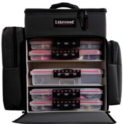 Lakewood - Magnum Top Shelf Tackle Storage Box - Black -Deals Fishing Shop A054 BK open H2O 95381.1627305460