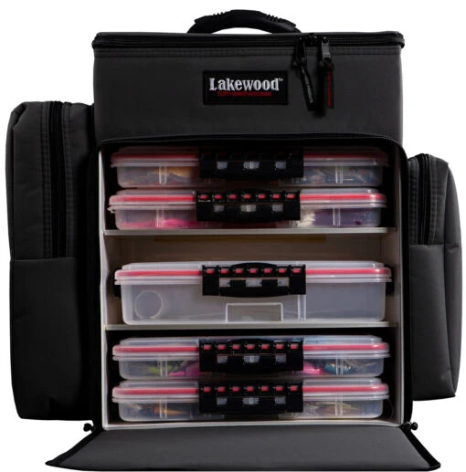 Lakewood - Magnum Top Shelf Tackle Storage Box - Black -Deals Fishing Shop A054 BK open H2O 95381.1627305460