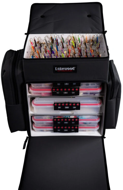 Lakewood - Magnum Top Shelf Tackle Storage Box - Black -Deals Fishing Shop A054 BK open top H2O scaled 34376.1627305460