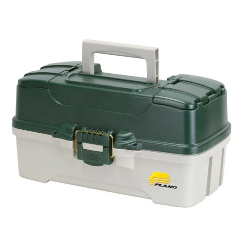 Plano 3-Tray Tackle Box W/Dual Top Access - Dark Green Metallic/Off White - PMC620306 -Deals Fishing Shop CW66568 12998.1669381213