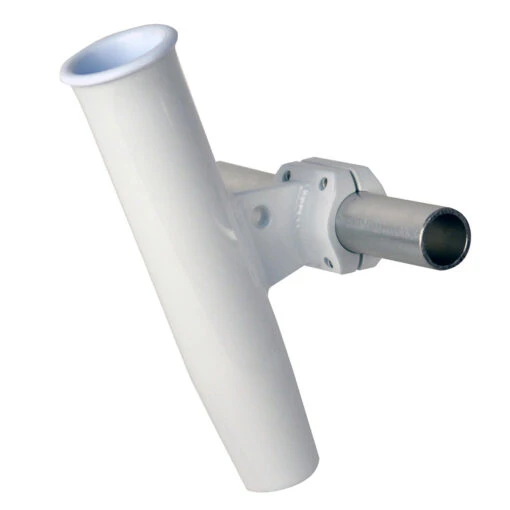 C. E. Smith Aluminum Horizontal Clamp-On Rod Holder 1-5/16" OD White - Powdercoat W/Sleeve -Deals Fishing Shop CW80696 05993.1671567005