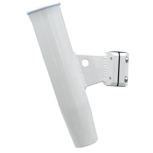 C.E. Smith Aluminum Vertical Clamp-On Rod Holder 1-5/16" OD White Powdercoat W/Sleeve -Deals Fishing Shop CW80697 78432.1671567006