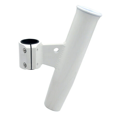 C.E. Smith Aluminum Vertical Clamp-On Rod Holder 1-2/3" OD White Powdercoat W/Sleeve -Deals Fishing Shop CW80699 88587.1671567007