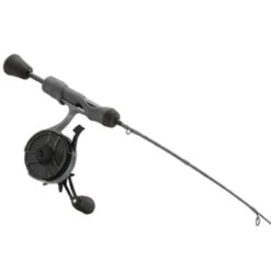 13 Fishing - FreeFall Ghost Stealth Edition Ice Combo 27" L - FF Ghost + Tickle Stick (Reel Seat Handle) - Left Hand - Black/Grey Camo -Deals Fishing Shop Ghost Stealth Combo 1 35216.1666708101