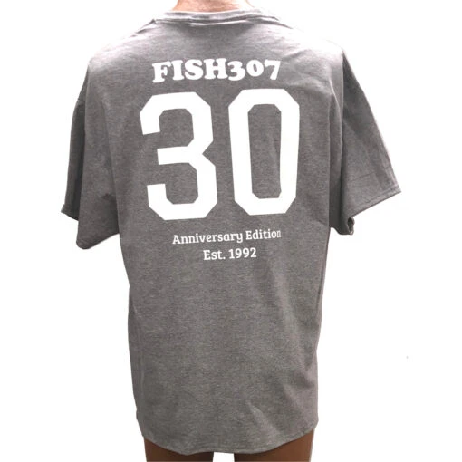 FISH307 Short Sleeve 2020-2021 Gray Anniversary Edition T-Shirt -Deals Fishing Shop IMG 4169 83443.1658936402