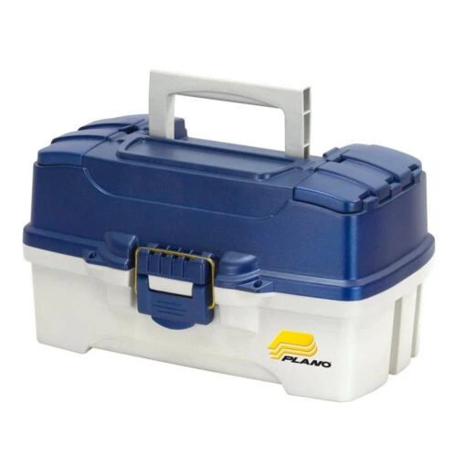 Plano 2 Tray Tackle Box W/ Dual Top Access Blue Metallic/Off White - PMC620206 -Deals Fishing Shop Plano 620206 alt1 31303.1669381829