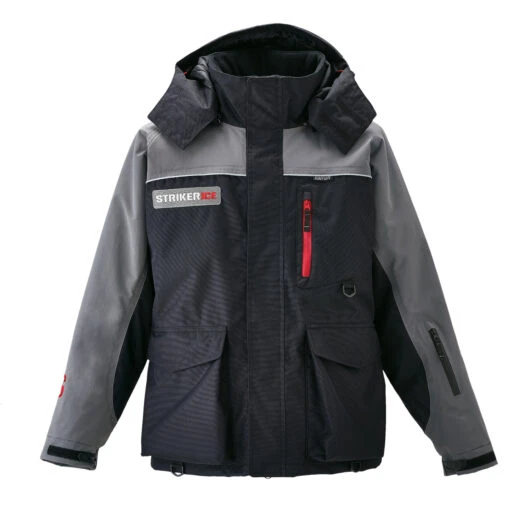 Striker Ice - Trekker Jacket - Black / Gray -Deals Fishing Shop