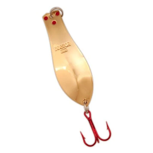 Yellow Bird - Premium Doctor Spoon With Red LazerSharp Hooks In (PM103) Copper - 4.5" 1 3/16oz -Deals Fishing Shop pm265 102 06086.1647872506